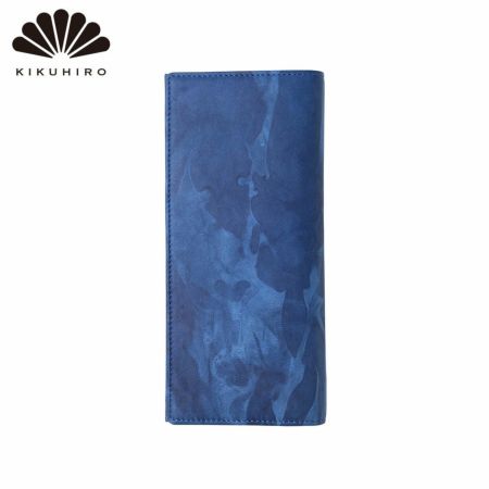 キクヒロの長財布 藍染 長財布 ディープブルー