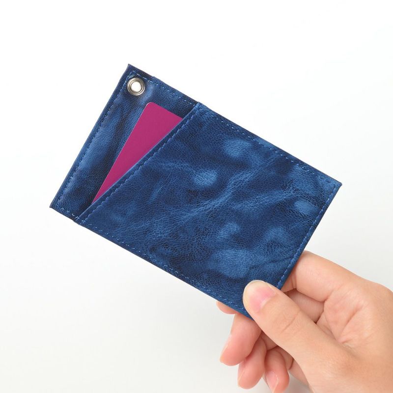 キクヒロのパスケース 藍染 パスケース ディープブルー