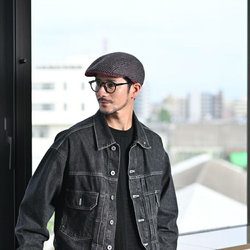 マローネのハンチング Ombra Tessuta（オンブラ テスータ） BT1343 レッド