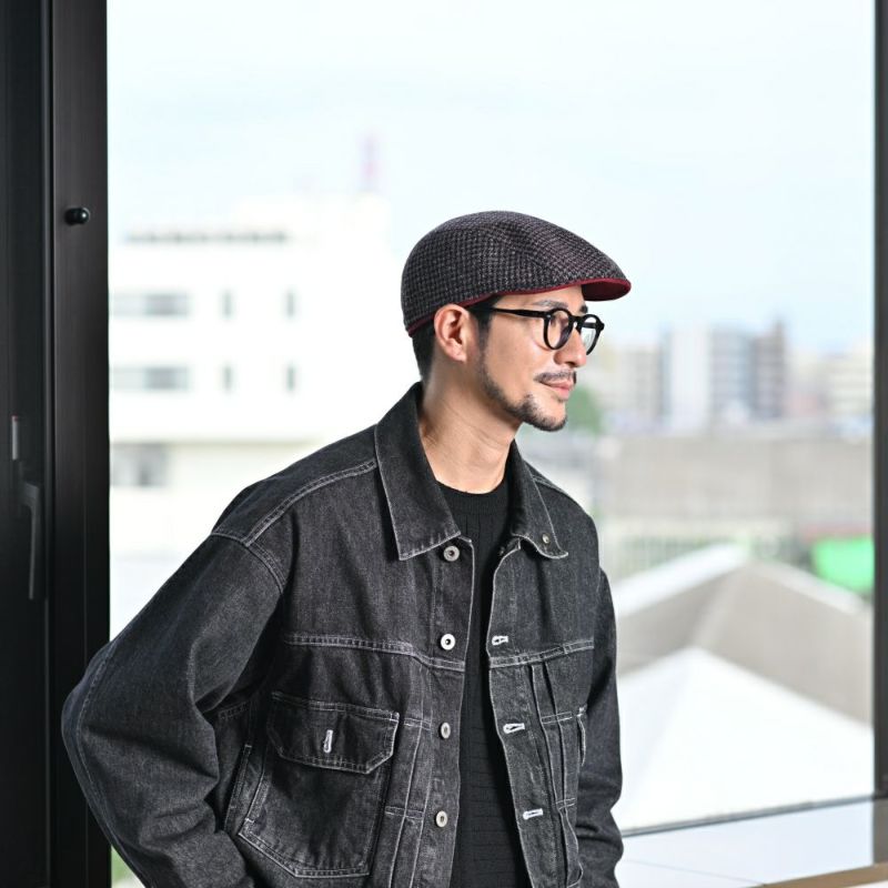 マローネのハンチング Ombra Tessuta（オンブラ テスータ） BT1343 レッド