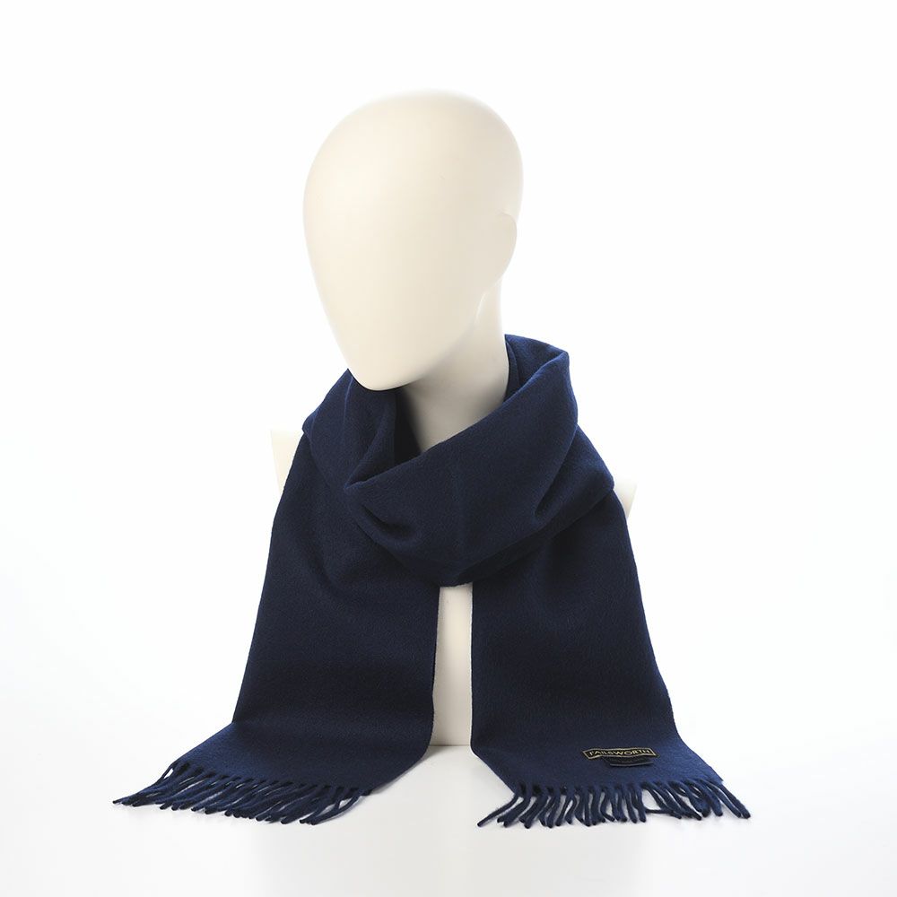 フェイルスワースのスカーフ・マフラー Hearth Scarf（ハース スカーフ） ネイビー