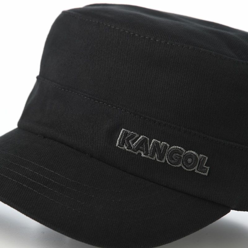 カンゴールのワークキャップ COTTON TWILL ARMY CAP（コットンツイル アーミーキャップ） ブラック