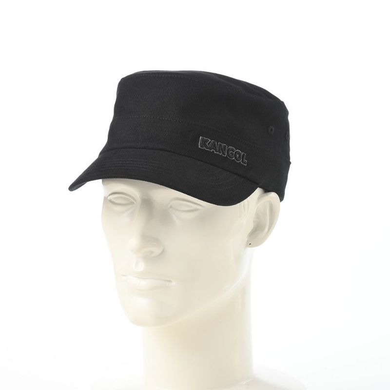 カンゴールのワークキャップ COTTON TWILL ARMY CAP（コットンツイル アーミーキャップ） ブラック