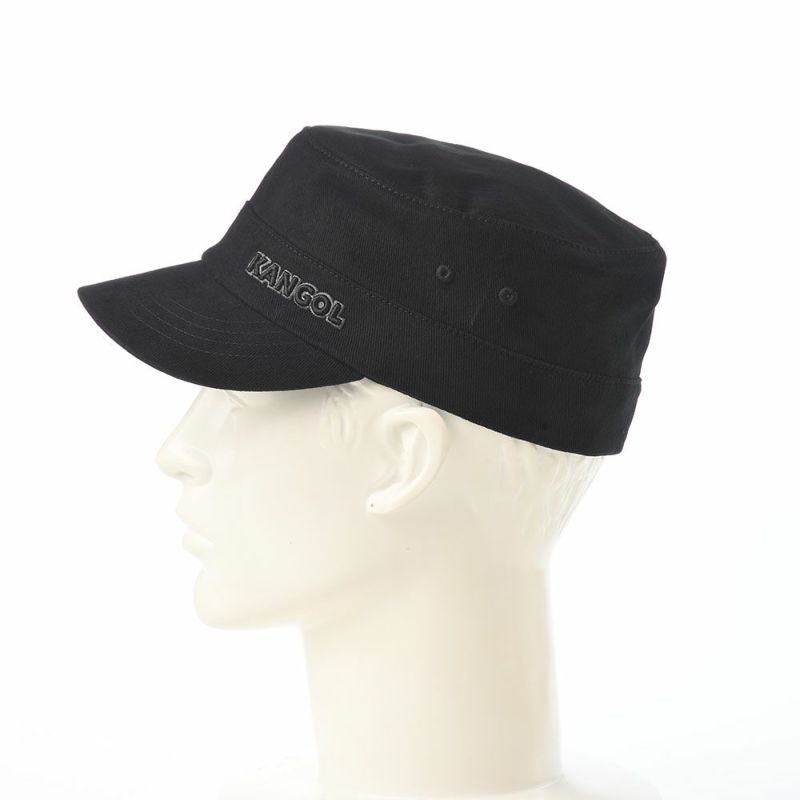 カンゴールのワークキャップ COTTON TWILL ARMY CAP（コットンツイル アーミーキャップ） ブラック