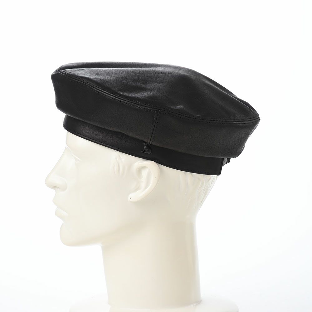 アース ベレー帽 Leather Beret（レザーベレー） ブラック | 帽子通販