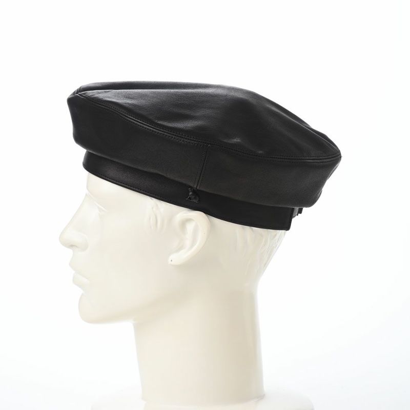 アースのベレー帽 Leather Beret（レザーベレー） ブラック