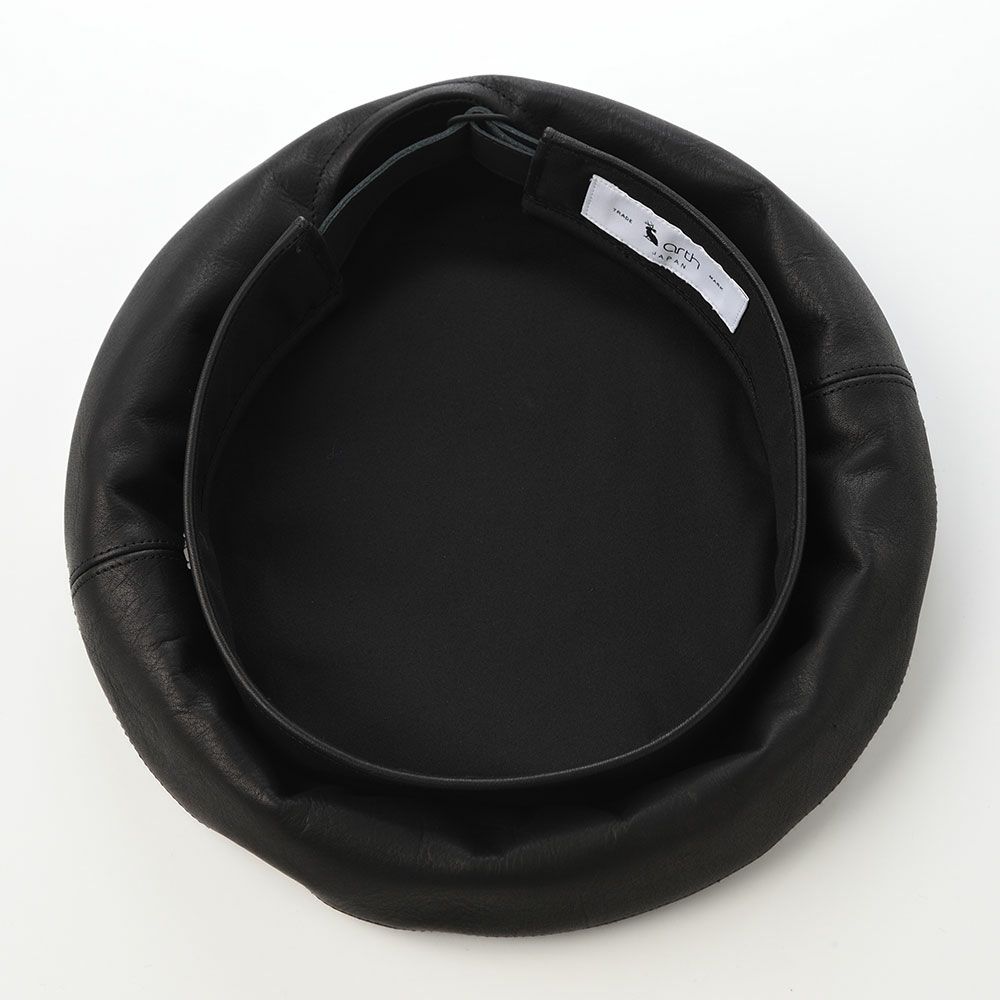 アース ベレー帽 Leather Beret（レザーベレー） ブラック | 帽子通販