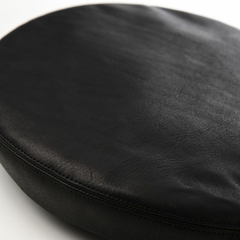 アースのベレー帽 Leather Beret（レザーベレー） ブラック