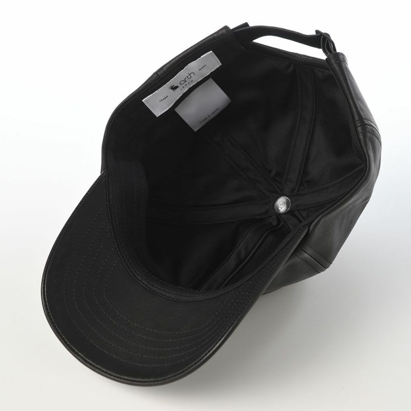 アースのキャップ Leather Cap（レザーキャップ） ブラック