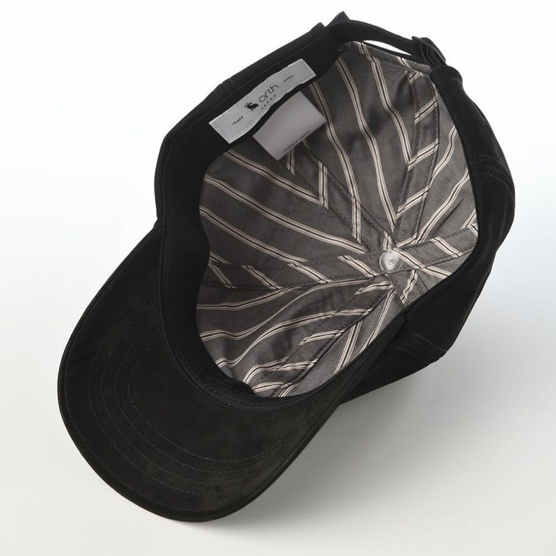 アースのキャップ Nubuck Leather Cap（ヌバックレザーキャップ） ブラック