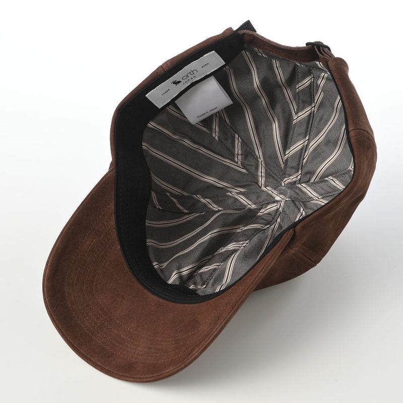 アースのキャップ Nubuck Leather Cap（ヌバックレザーキャップ） ブラウン