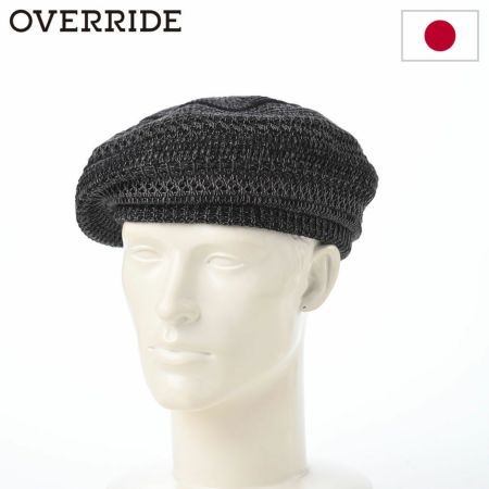 オーバーライドのベレー帽 OR REC TM MIX BERET SG（サーモミックスベレー） ブラック