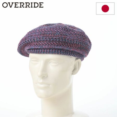 オーバーライドのベレー帽 OR REC TM MIX BERET SG（サーモミックスベレー） ピンク