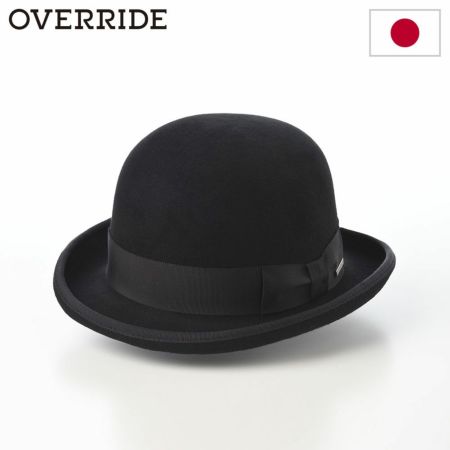 オーバーライドのフェルトハット OR FELT BOWLER（フェルトボーラー） ブラック