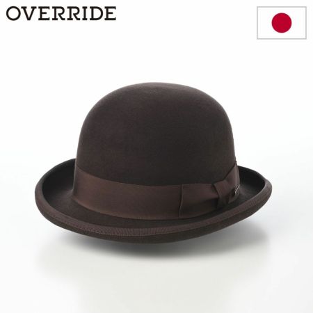 オーバーライドのフェルトハット OR FELT BOWLER（フェルトボーラー） ブラウン