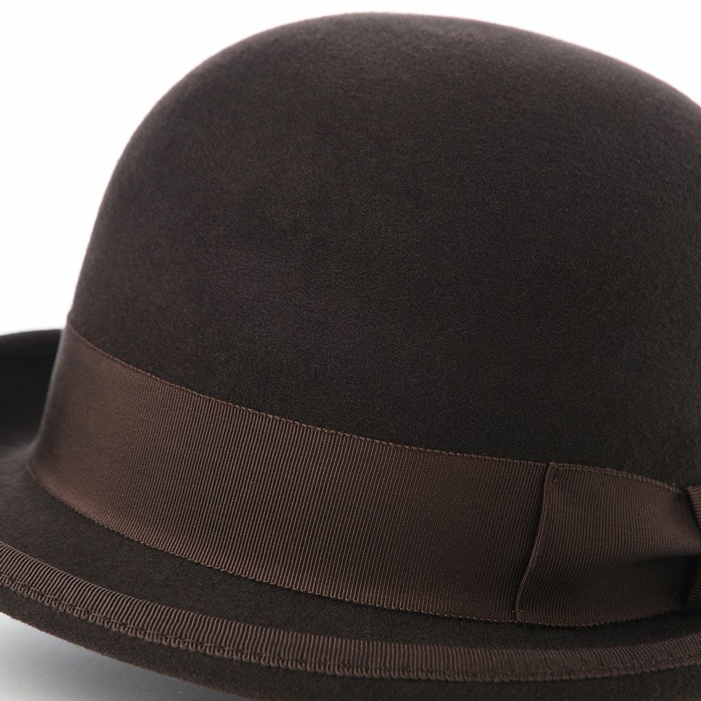 オーバーライドのフェルトハット OR FELT BOWLER（フェルトボーラー） ブラウン