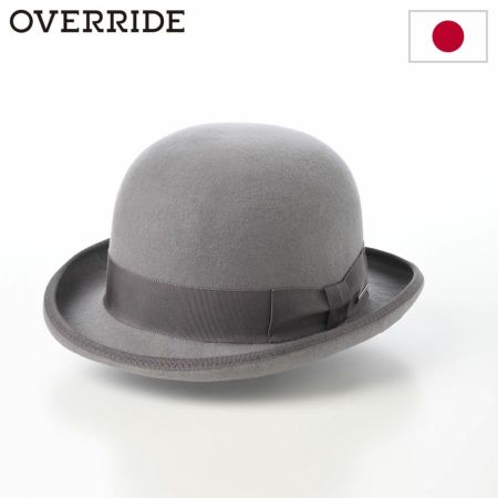 オーバーライドのフェルトハット OR FELT BOWLER（フェルトボーラー） グレー