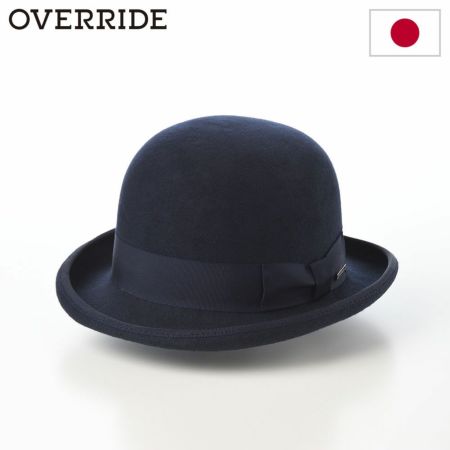 オーバーライドのフェルトハット OR FELT BOWLER（フェルトボーラー） ネイビー