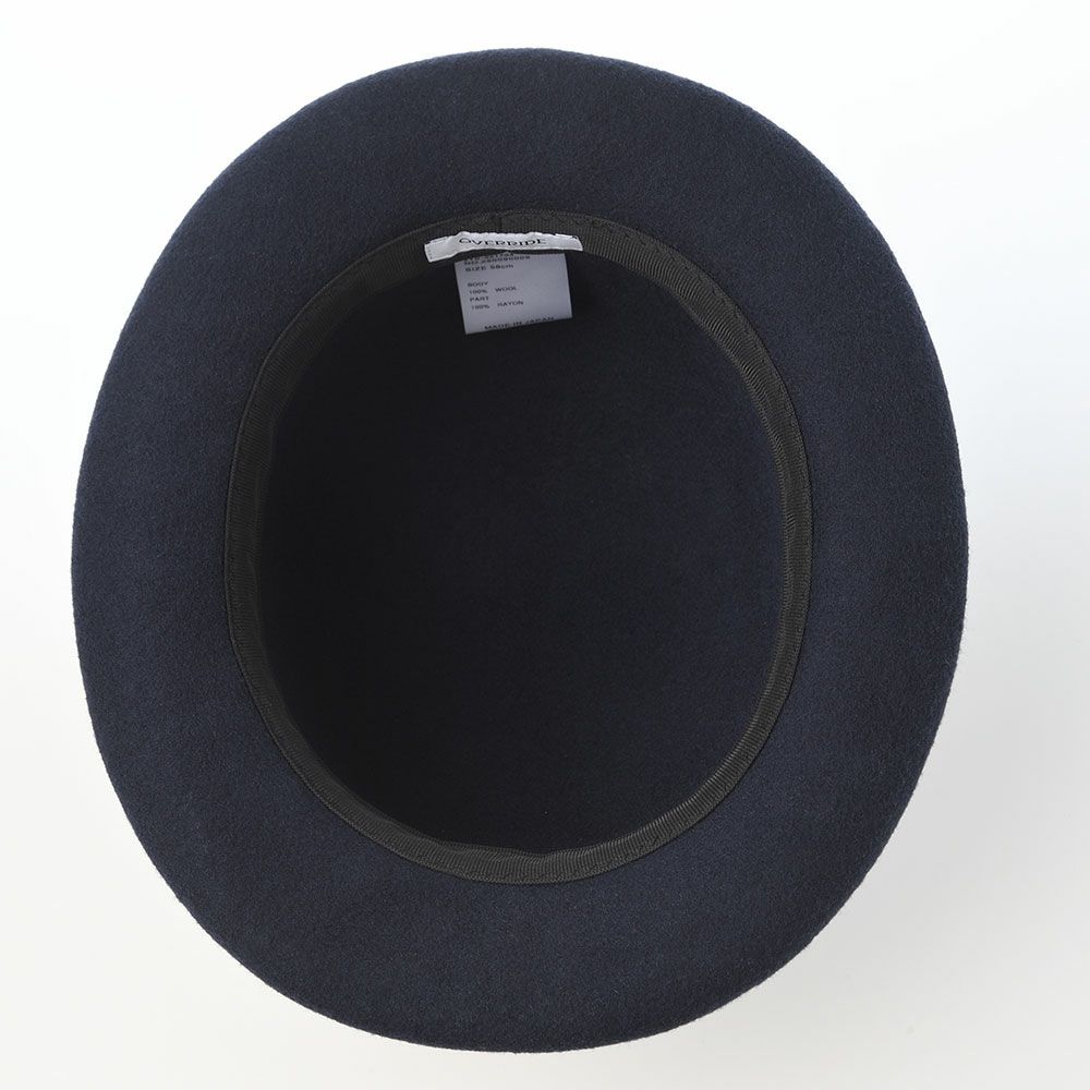 オーバーライドのフェルトハット OR FELT BOWLER（フェルトボーラー） ネイビー