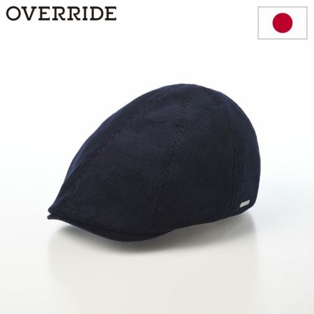 オーバーライドのハンチング OR CORDUROY HUNTING SGP（コーデュロイハンチング） ネイビー