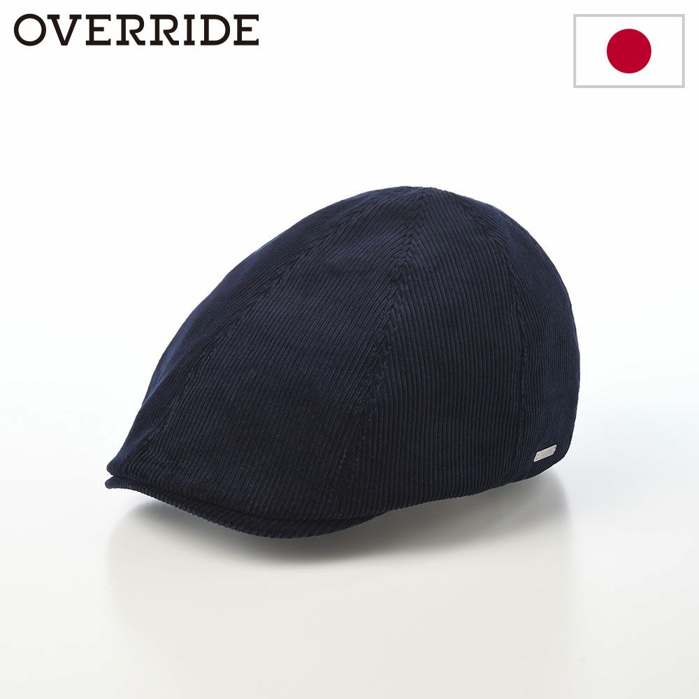 オーバーライドのハンチング OR CORDUROY HUNTING SGP（コーデュロイハンチング） ネイビー