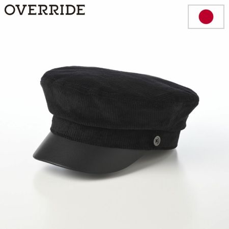 override マリン風リボンベレー帽　ブラック　黒 override マリン風リボンベレー帽 ブラック 黒 override マリン