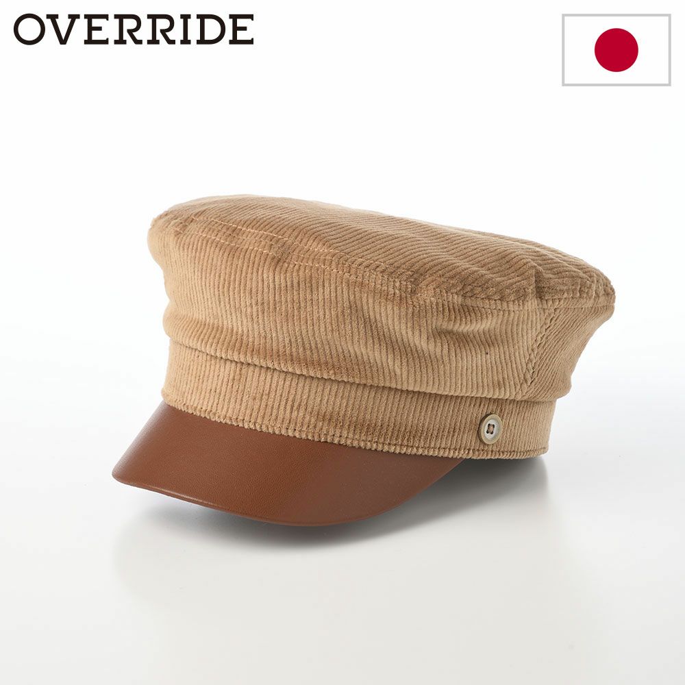 オーバーライドのマリンキャップ OR REC CORDUROY MARIN CAS SG（コーデュロイマリンキャス） ブラウン