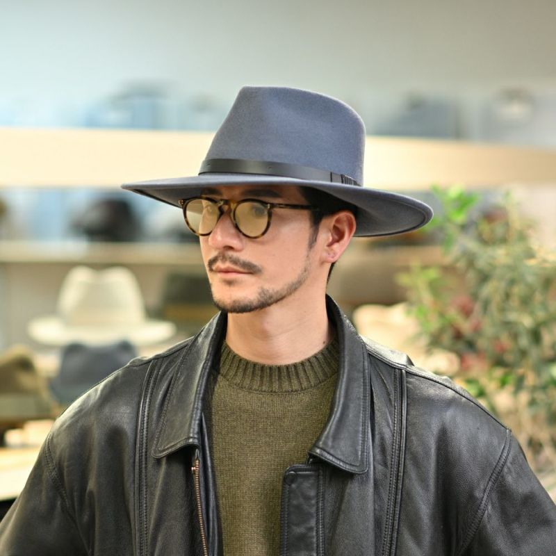 ビガリのフェルトハット AUSTRALIAN（オーストラリアン） ブルーストーン