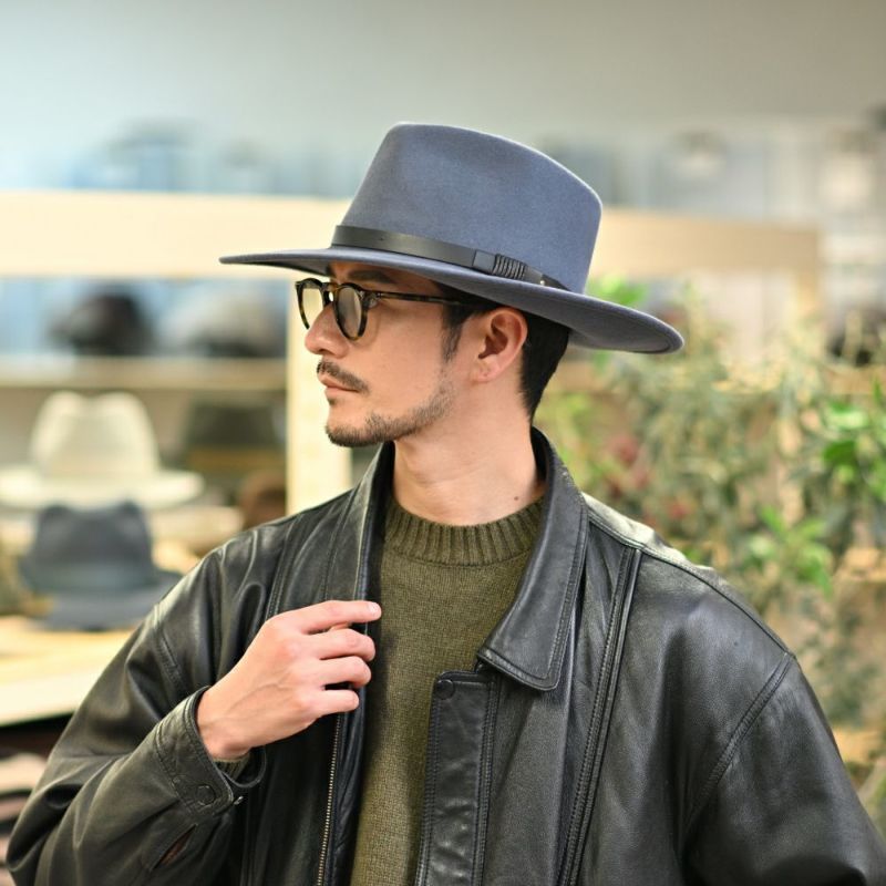 ビガリのフェルトハット AUSTRALIAN（オーストラリアン） ブルーストーン