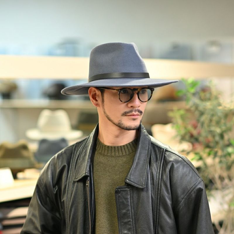 ビガリのフェルトハット AUSTRALIAN（オーストラリアン） ブルーストーン