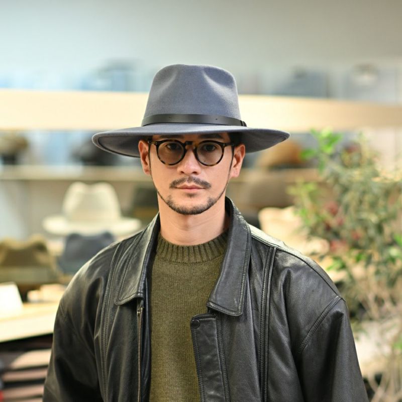 ビガリのフェルトハット AUSTRALIAN（オーストラリアン） ブルーストーン