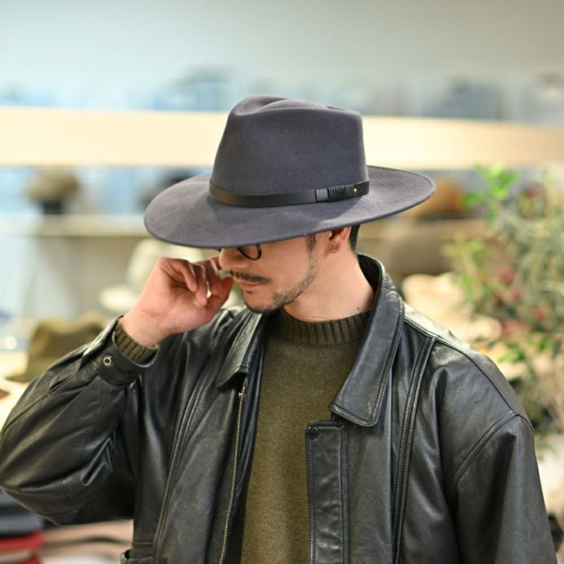 ビガリのフェルトハット AUSTRALIAN（オーストラリアン） ダークグレー