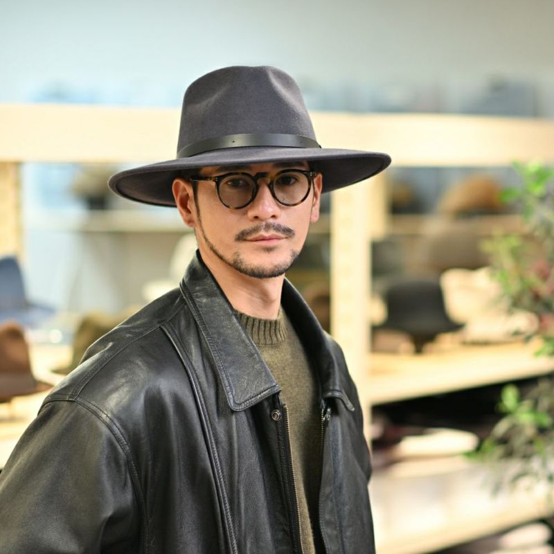 ビガリのフェルトハット AUSTRALIAN（オーストラリアン） ダークグレー