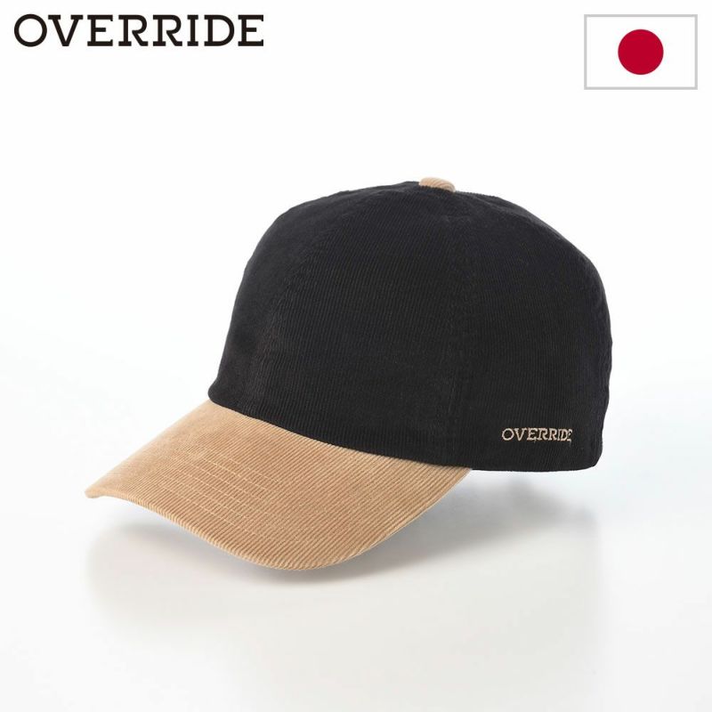 オーバーライドのキャップ OR CORDUROY 6P CAP（コーデュロイキャップ） ブラック