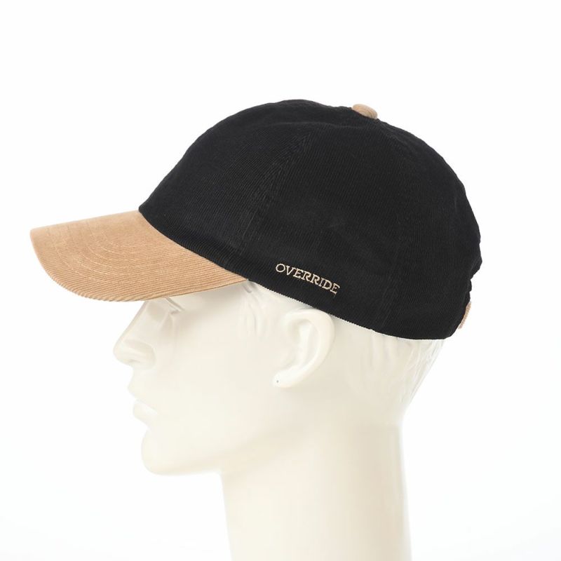 オーバーライドのキャップ OR CORDUROY 6P CAP（コーデュロイキャップ） ブラック