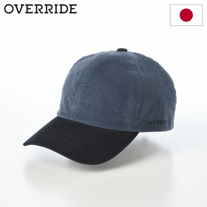 オーバーライドのキャップ OR CORDUROY 6P CAP（コーデュロイキャップ） ブルー