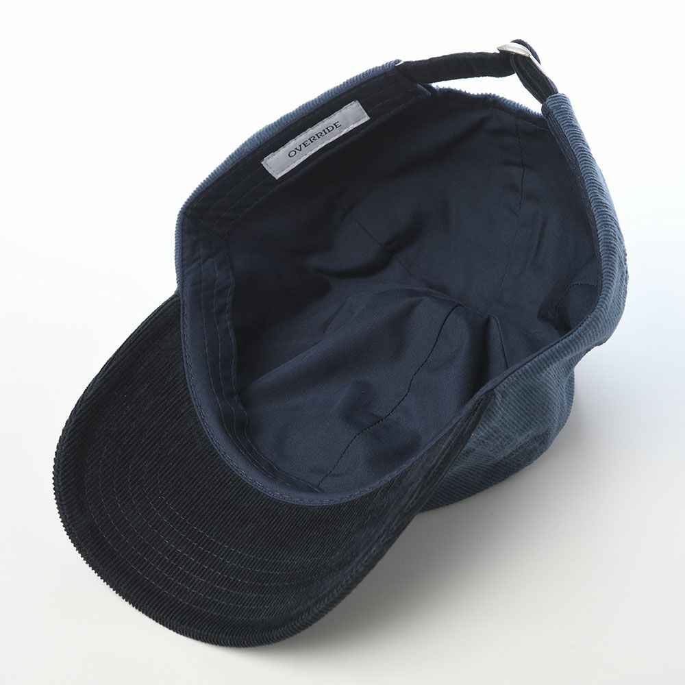 オーバーライドのキャップ OR CORDUROY 6P CAP（コーデュロイキャップ） ブルー