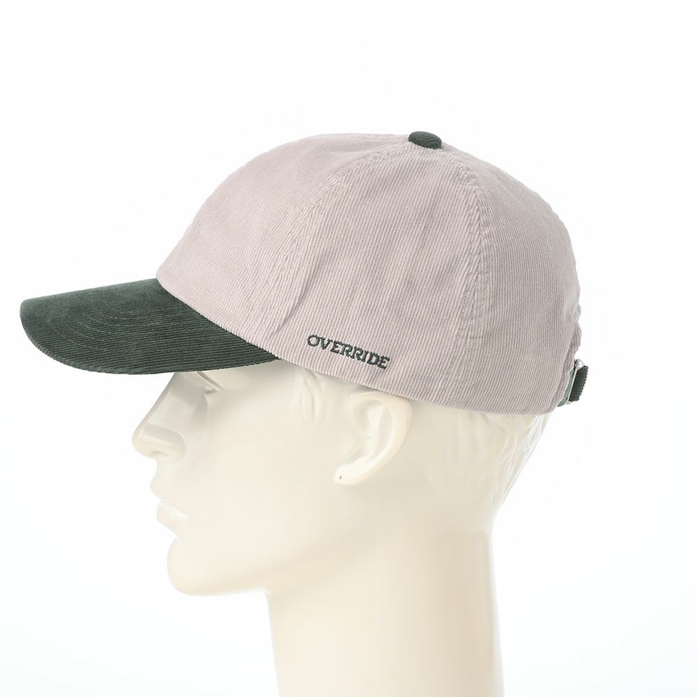 オーバーライドのキャップ OR CORDUROY 6P CAP（コーデュロイキャップ） グレー
