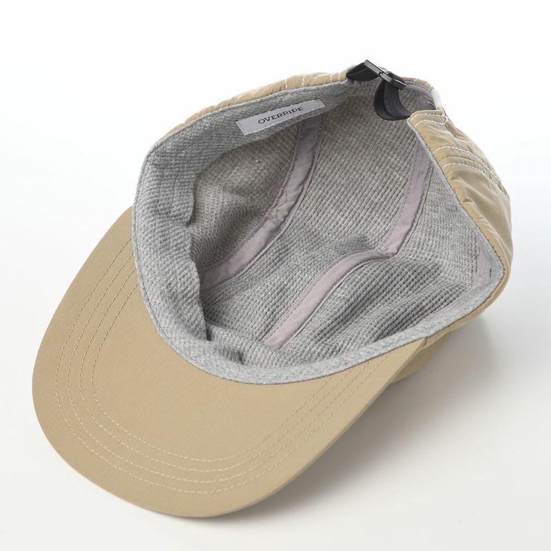 オーバーライドのキャップ OR REN RIPSTOP WIDE JET CAP（リップストップ ワイド ジェットキャップ） ベージュ