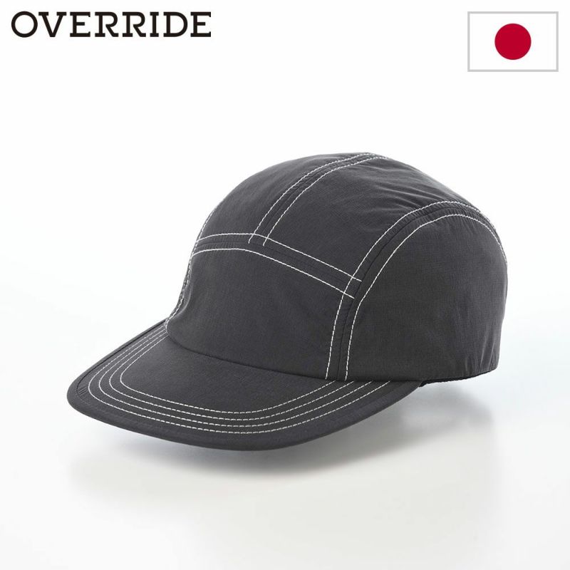 オーバーライドのキャップ OR REN RIPSTOP WIDE JET CAP（リップストップ ワイド ジェットキャップ） ブラック