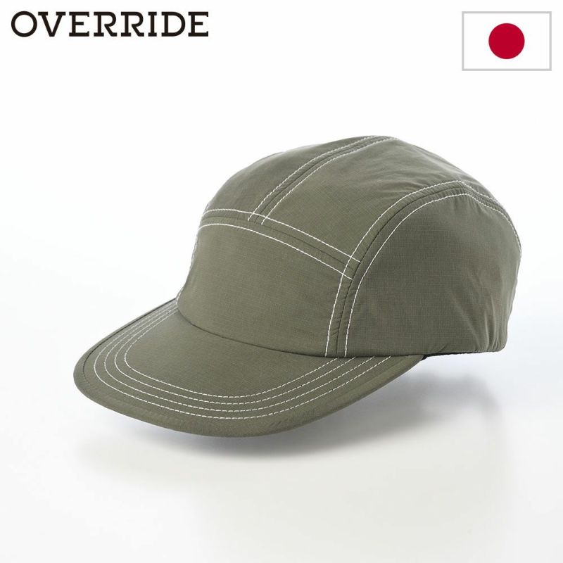 オーバーライドのキャップ OR REN RIPSTOP WIDE JET CAP（リップストップ ワイド ジェットキャップ） オリーブ