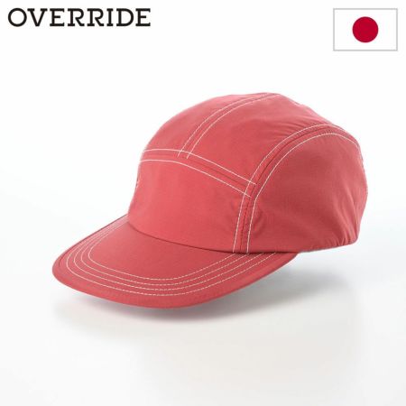 オーバーライドのキャップ OR REN RIPSTOP WIDE JET CAP（リップストップ ワイド ジェットキャップ） レッド
