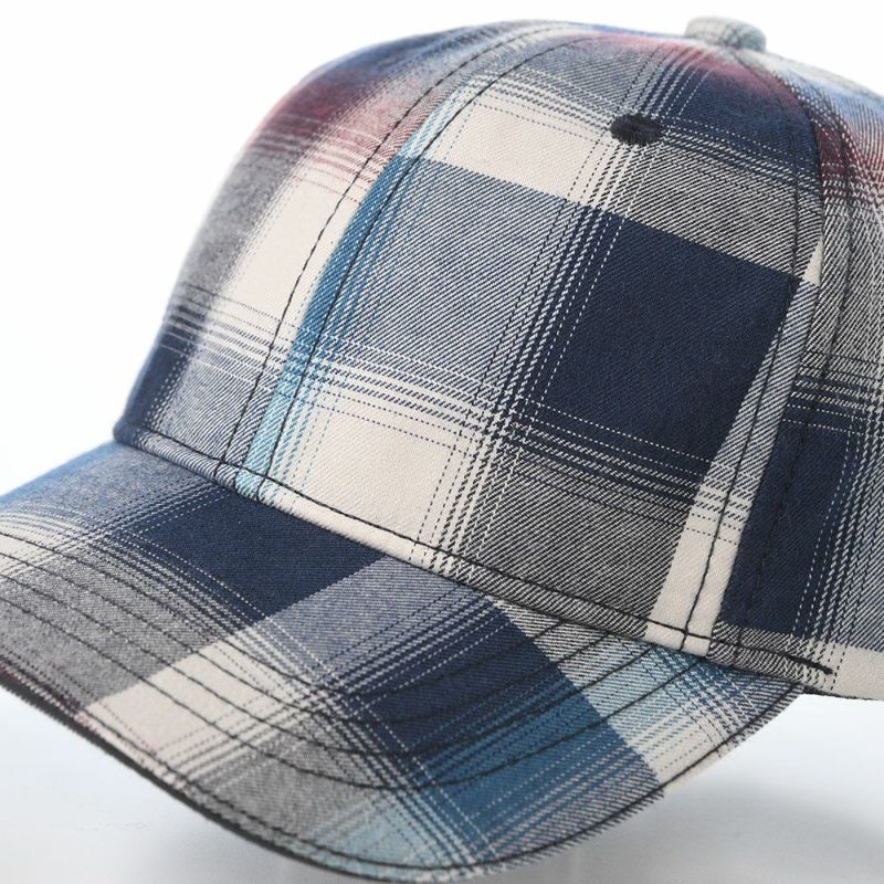 オーバーライドのキャップ OR OGC CHECK 6P CAP SG（オーガニックコットン チェックキャップ） ネイビー