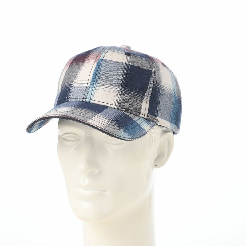 オーバーライドのキャップ OR OGC CHECK 6P CAP SG（オーガニックコットン チェックキャップ） ネイビー