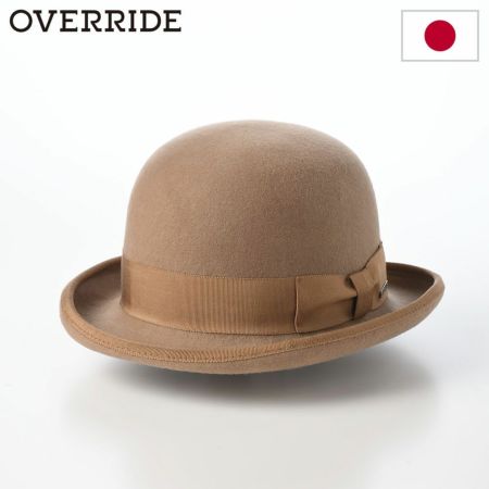 オーバーライドのフェルトハット OR FELT BOWLER（フェルトボーラー） ベージュ