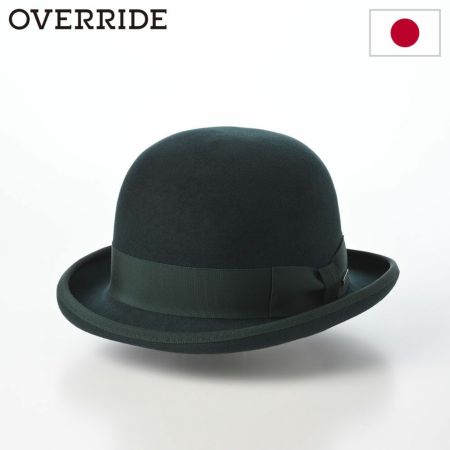 オーバーライドのフェルトハット OR FELT BOWLER（フェルトボーラー） グリーン