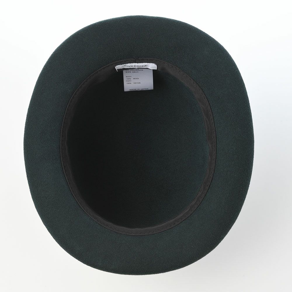 オーバーライドのフェルトハット OR FELT BOWLER（フェルトボーラー） グリーン