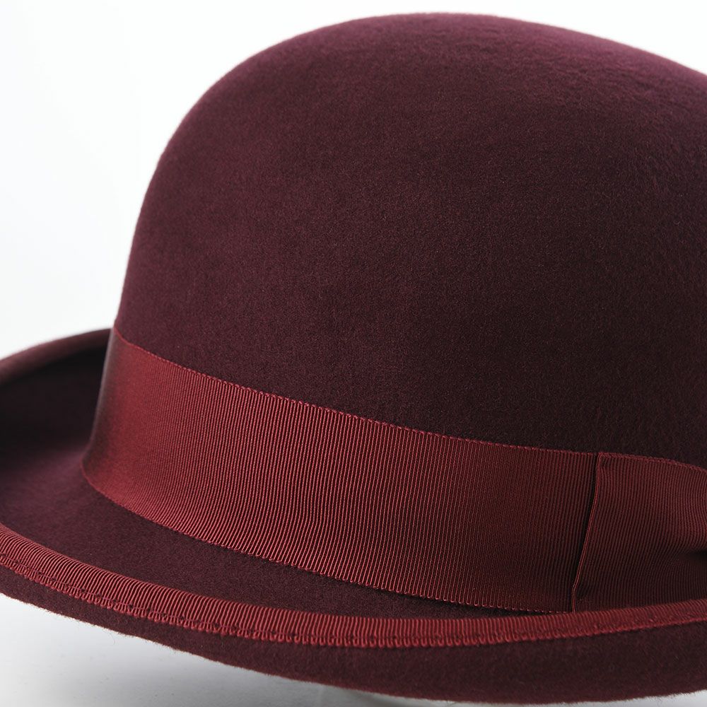 オーバーライドのフェルトハット OR FELT BOWLER（フェルトボーラー） レッド