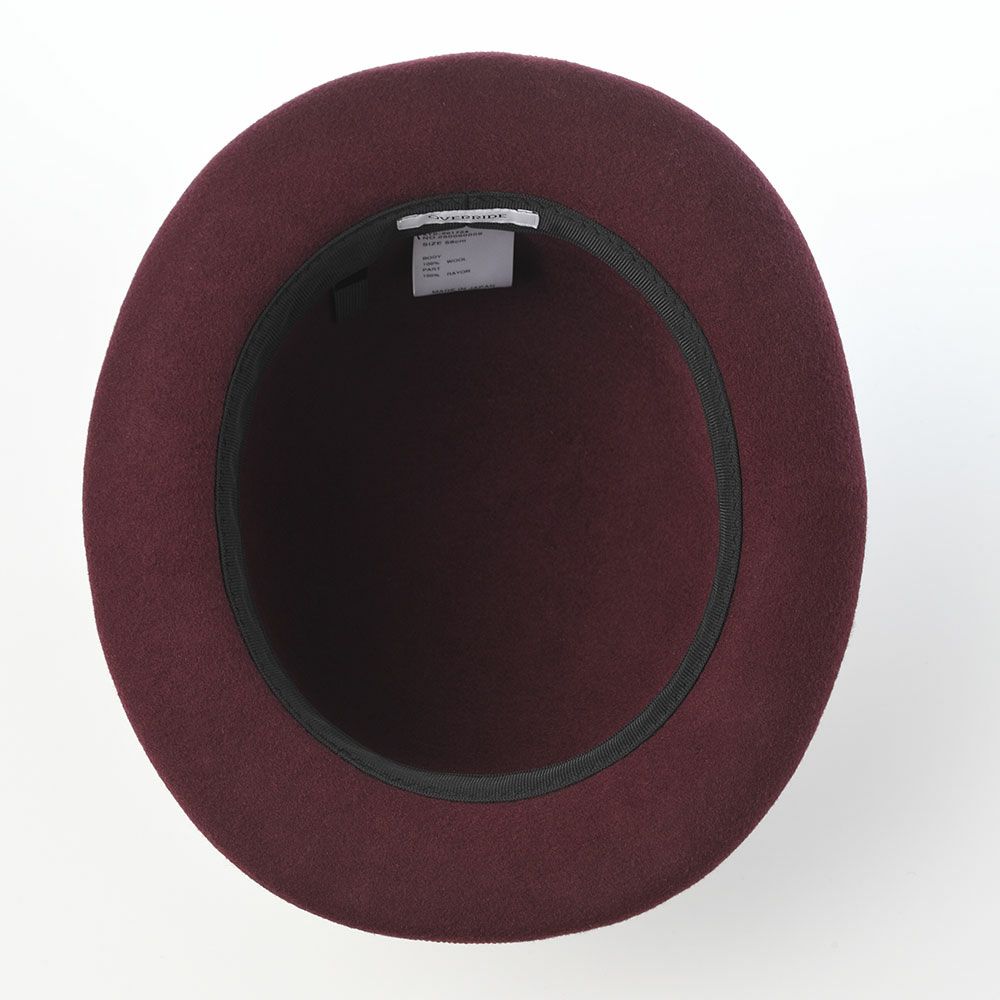 オーバーライドのフェルトハット OR FELT BOWLER（フェルトボーラー） レッド