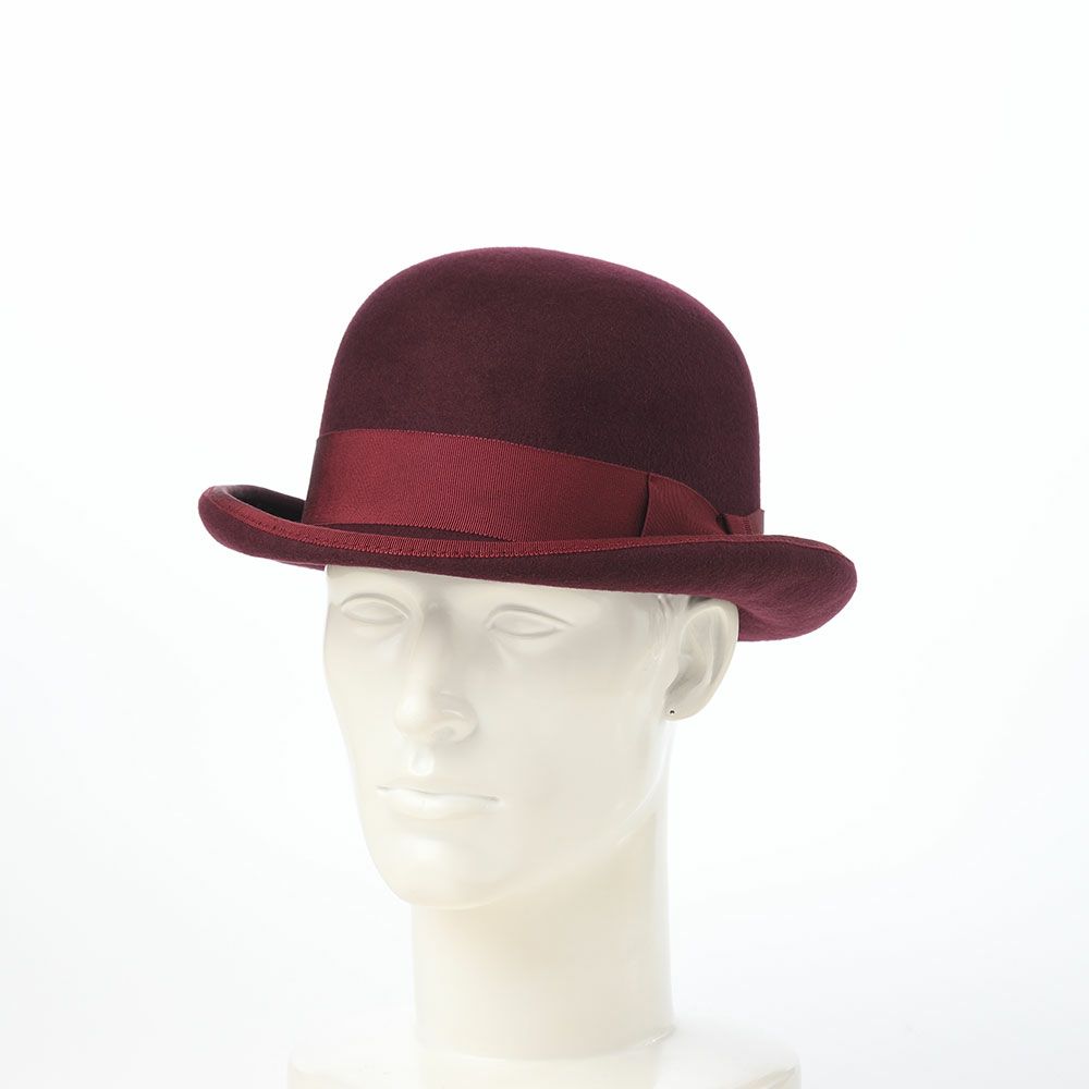 オーバーライドのフェルトハット OR FELT BOWLER（フェルトボーラー） レッド